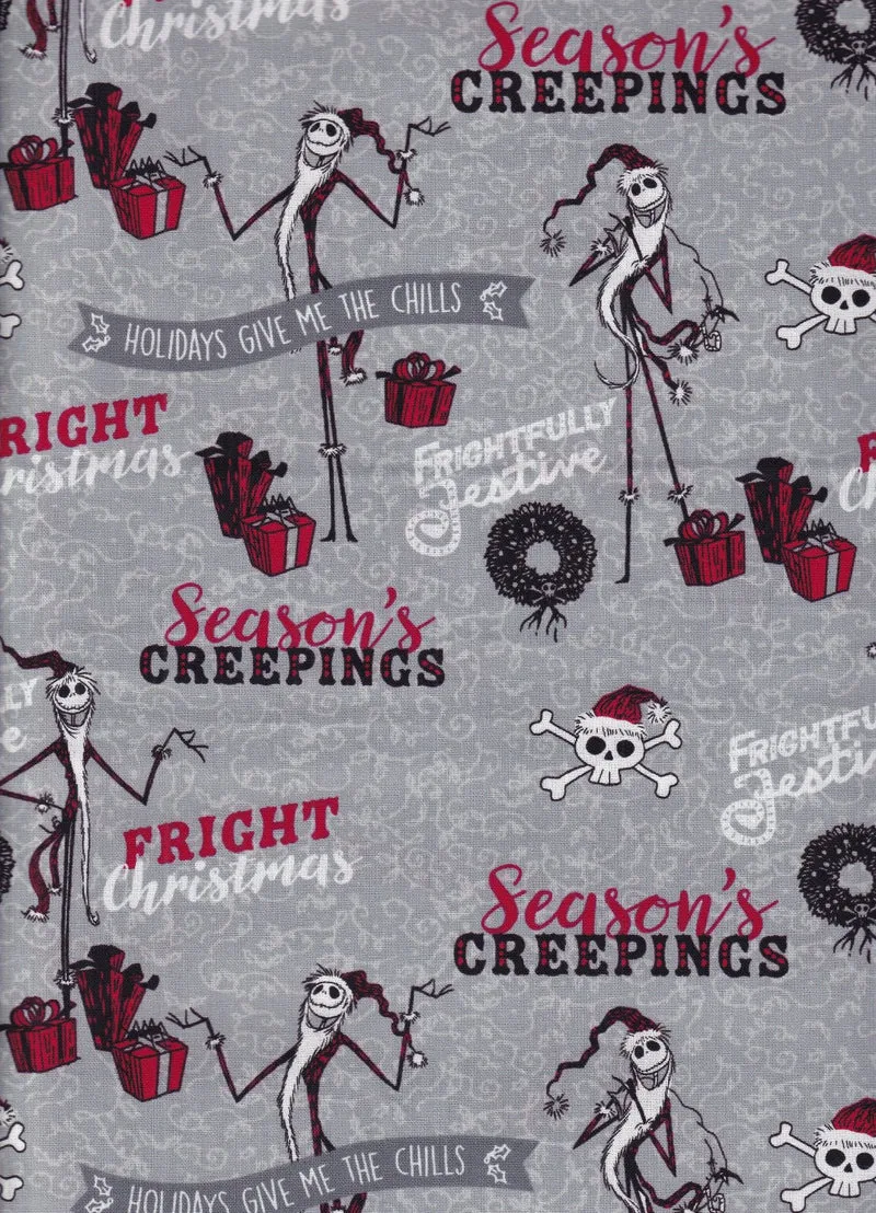 Christmas Nightmare Before Christmas Seasons Creeping 100% Cotton Price per Yard