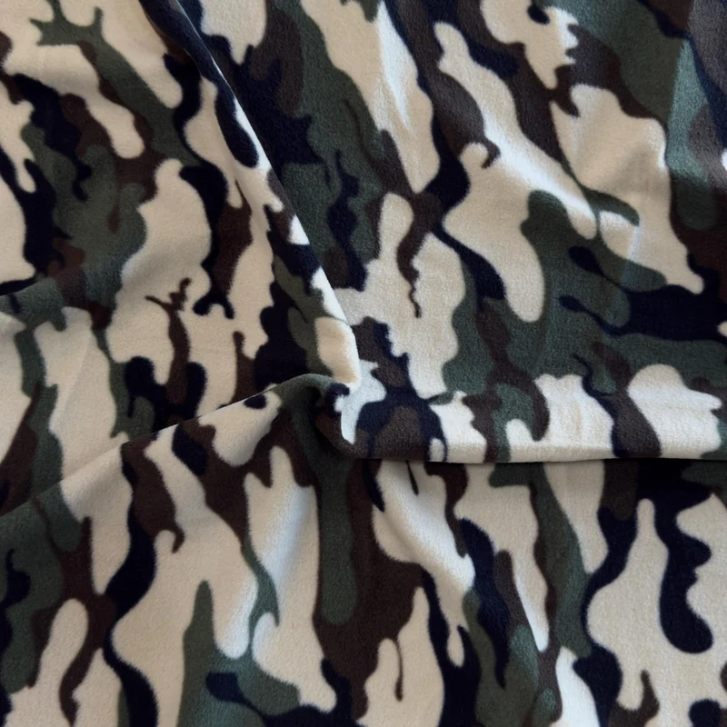 Polar Fleece Fabric Camo- Sold by the Yard