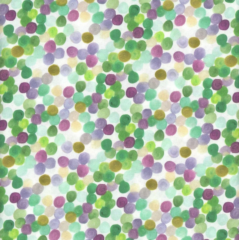 Sequins Purple 100% Cotton Sold by the Yard Novelty