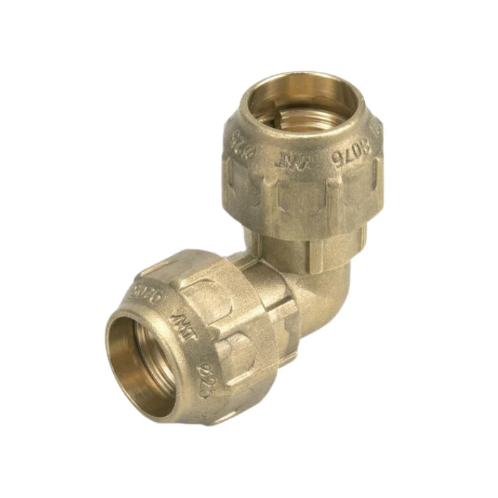 Codo 90º Igual Latón Compresión para Tubo PE | MT 88030
