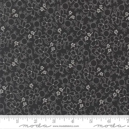 Dark Blue Arabesque Wonder Midnight Cotton 44"/45" Fabric Per Yard