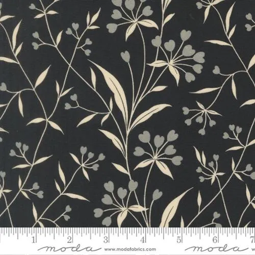 Dark Blue Arabesque Highland Midnight Cotton 44"/45" Fabric Per Yard