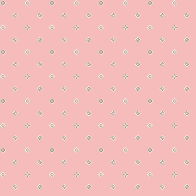 Geo Pink Meadow Blush 43"/44" Cotton Fabric Per Yard