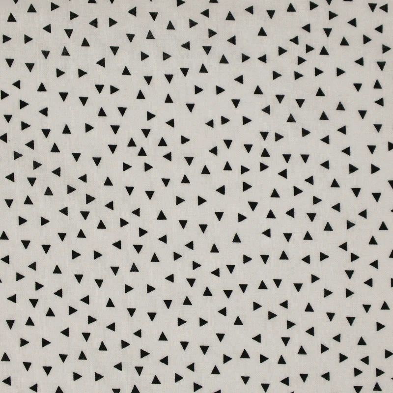 Stitch & Sparkle 100% Cotton, 44" Wide, Cut by the Yard, Random Triangle Onyx