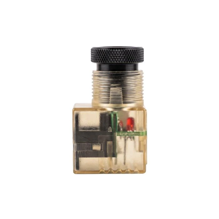 Conector T30 LED Negro Serie 124 Camozzi 24V