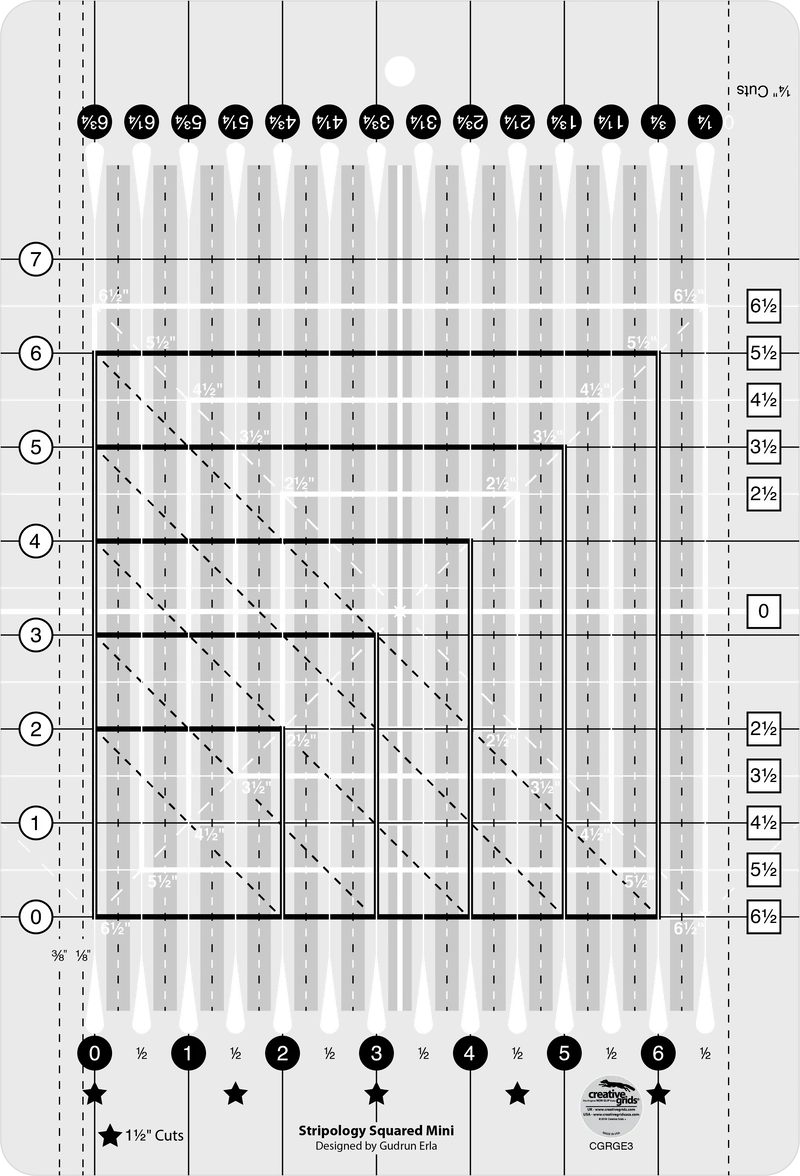 Stripology© Squared MINI Ruler CGRGE3