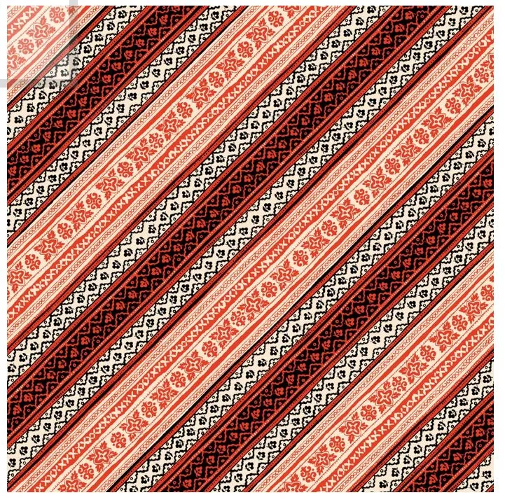 Diagonal Stripes on Red Blender 100% Cotton Novelty Price per Yard