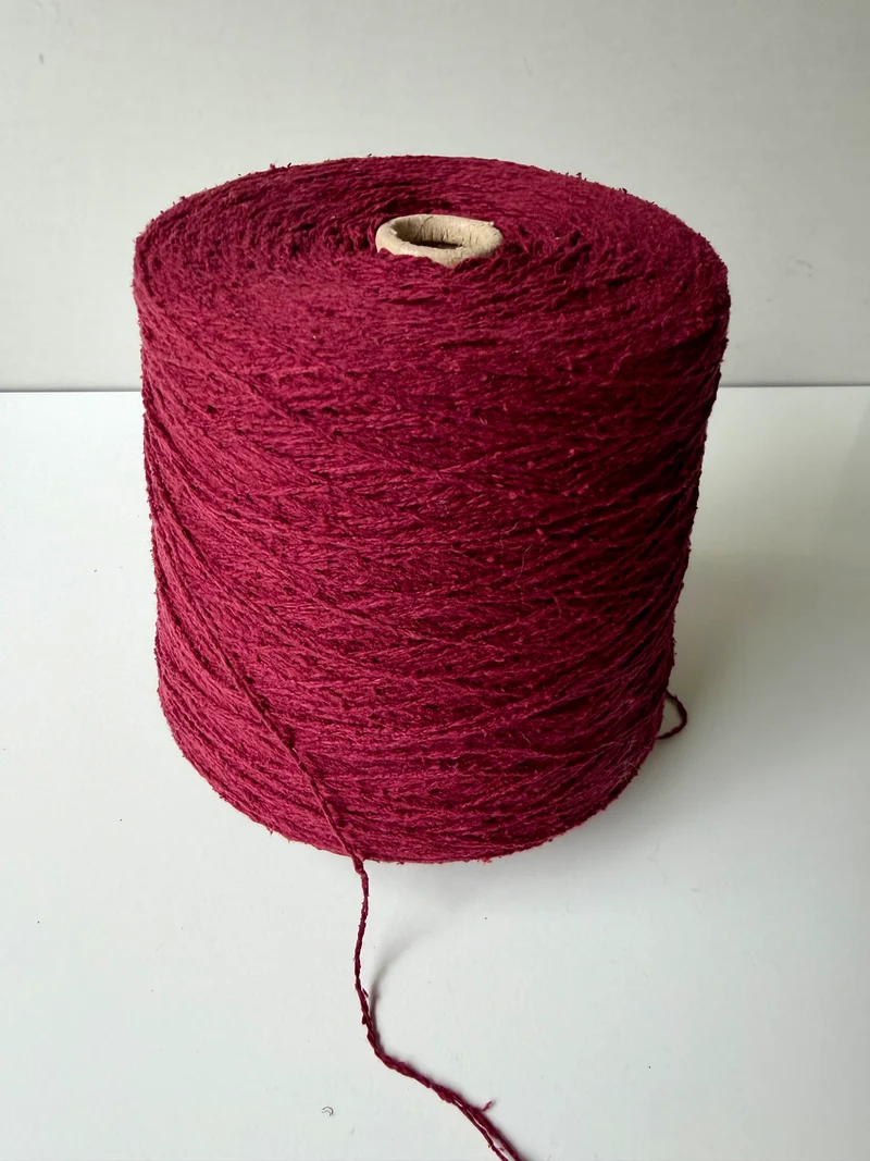 Seta Bourette Maroon