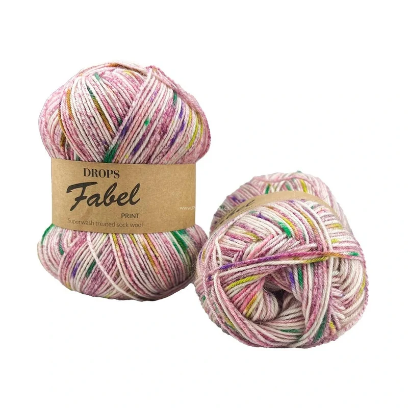 DROPS Fabel Print 927 campo de lavanda