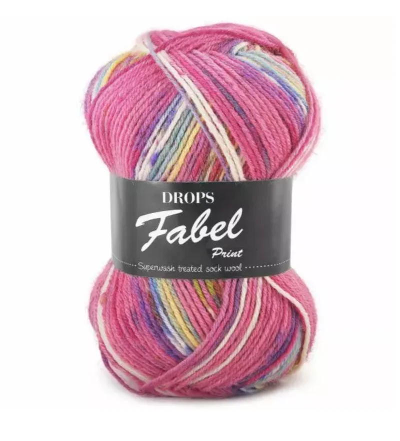 DROPS Fabel Print 161 sueño rosa
