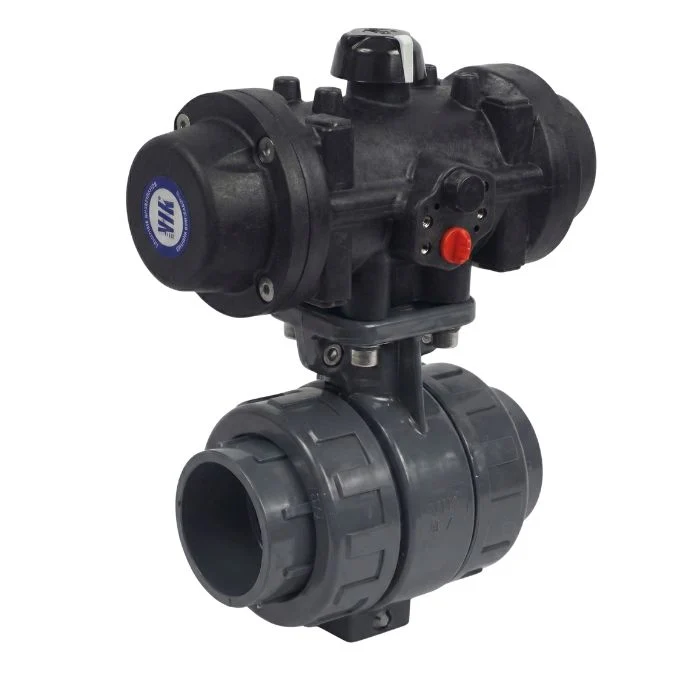 Válvula Bola PVC Actuador Neumático S/E Ø 90 DN80