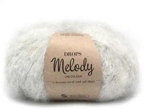 DROPS Melody Uni Color 03 gris perla