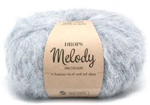 DROPS Melody Uni Color 02 niebla