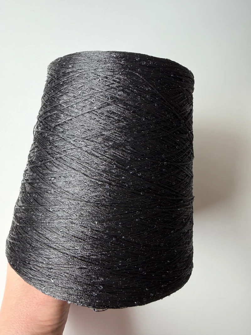 Lentejuelas micro, negras, cono de 1000 g