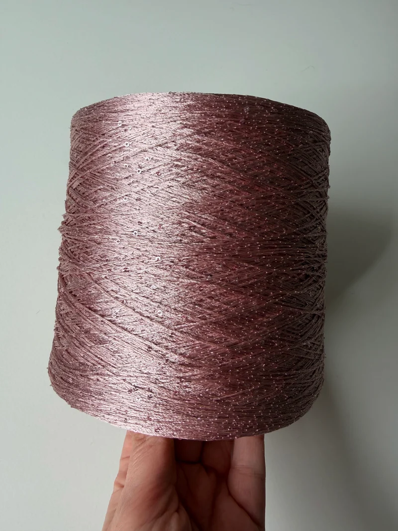 Lentejuelas micro, rosa claro, cono de 1300 g