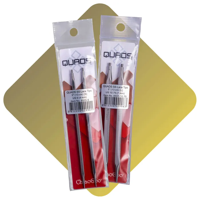 ChiaoGoo Puntas de aguja intercambiables QUADS Lace de 13 cm