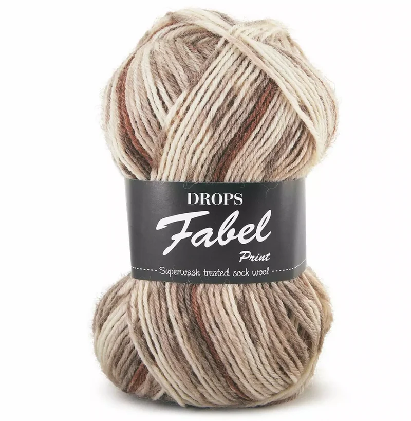 DROPS Chocolate suave Fabel Print 912