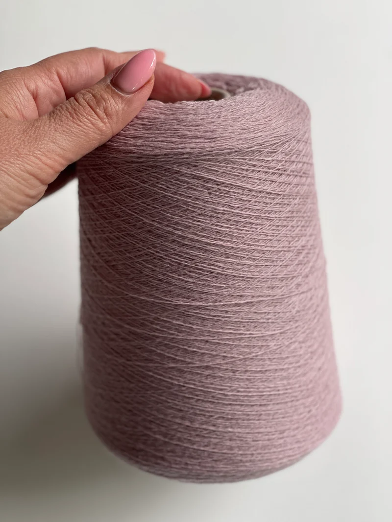 Mezcla de cachemira italiana rosa antiguo
