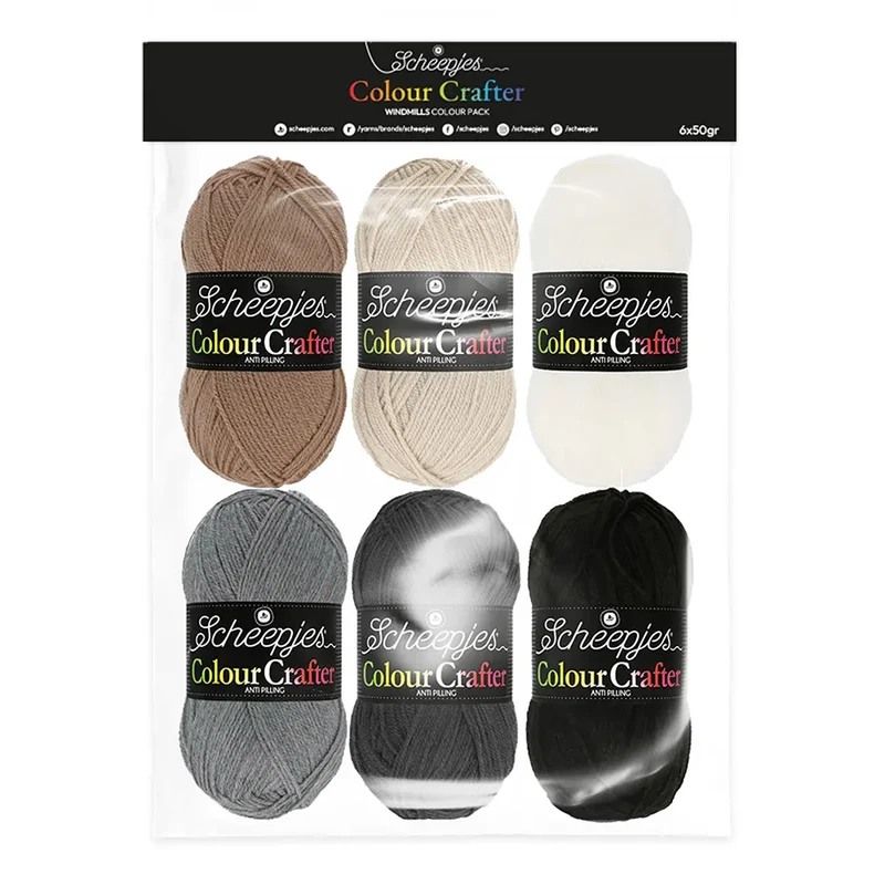 Paquete de colores Colour Crafter 6 x 50 g, Molinos de viento
