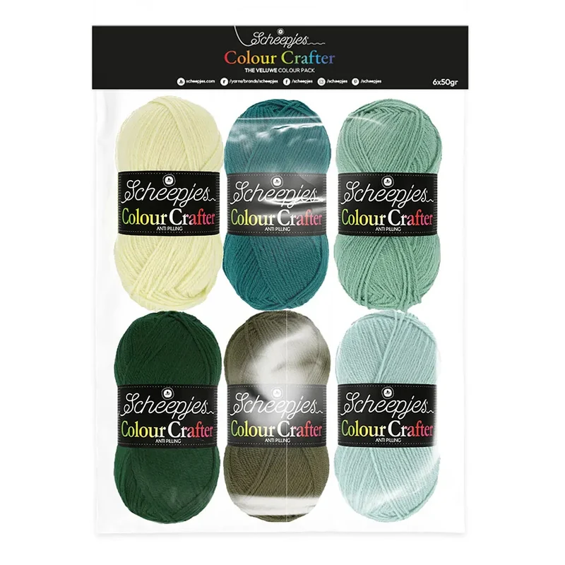 Paquete de colores Colour Crafter 6x50g, The Veluwe