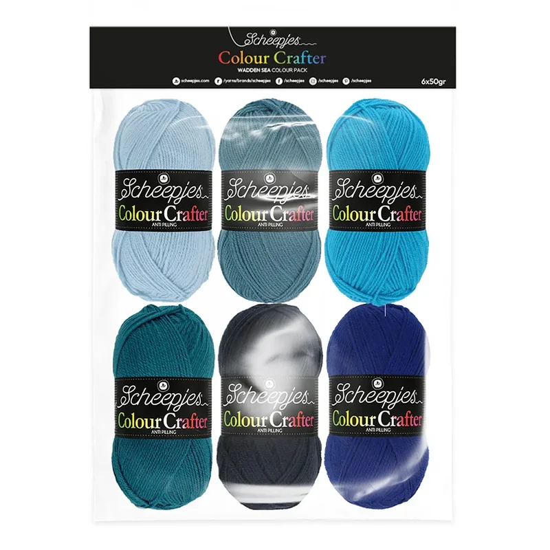 Paquete de colores Colour Crafter 6 x 50 g, Mar de Wadden