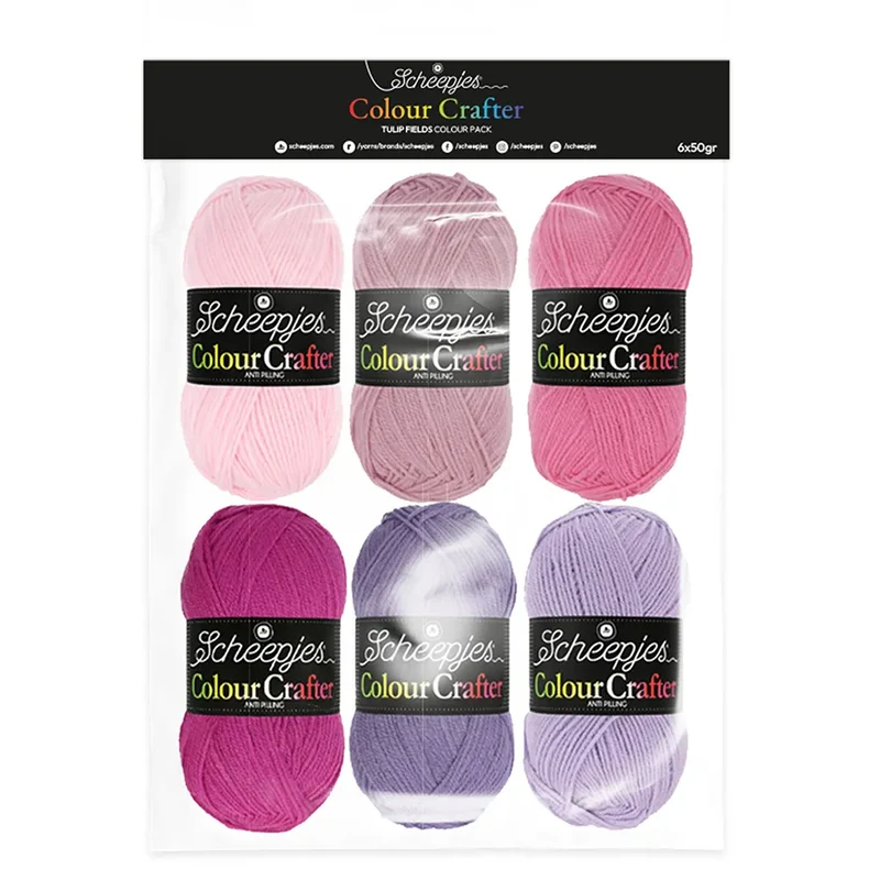 Paquete de colores Colour Crafter 6 x 50 g, Campos de tulipanes