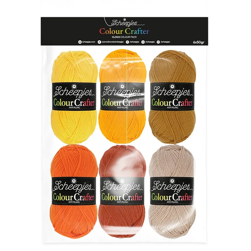 Pack de colores Colour Crafter 6x50g, Zuecos