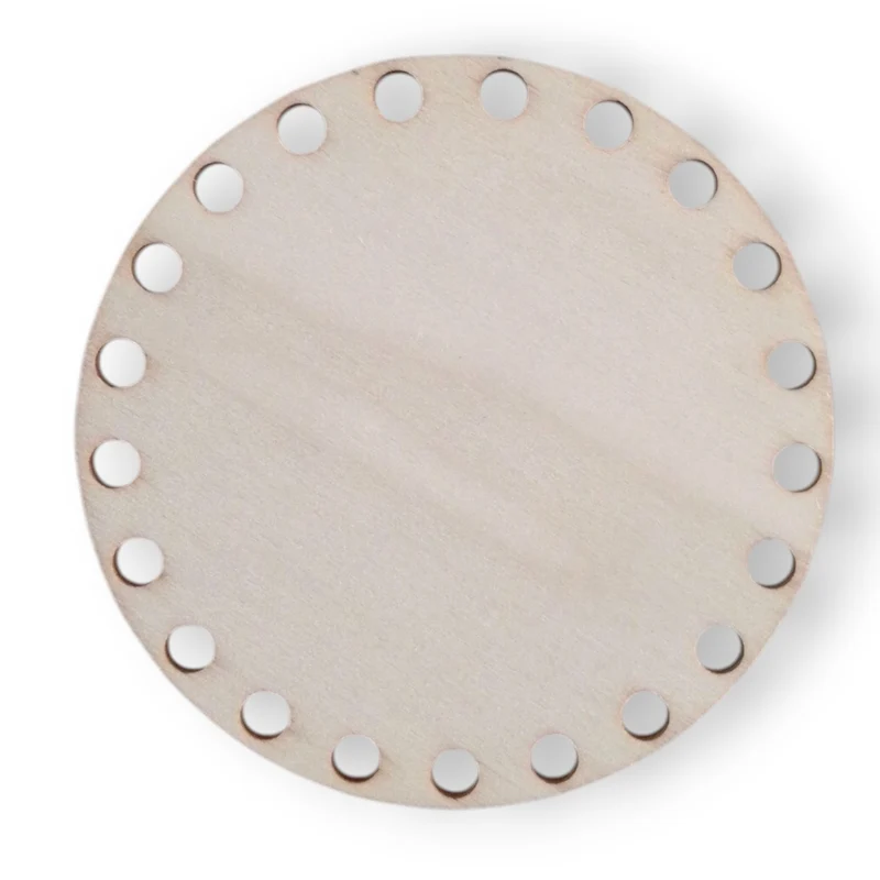 Base de madera circular para tejer