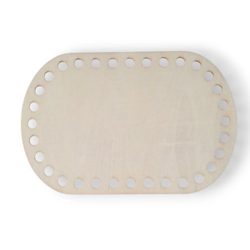 Base de madera ovalada para tejer