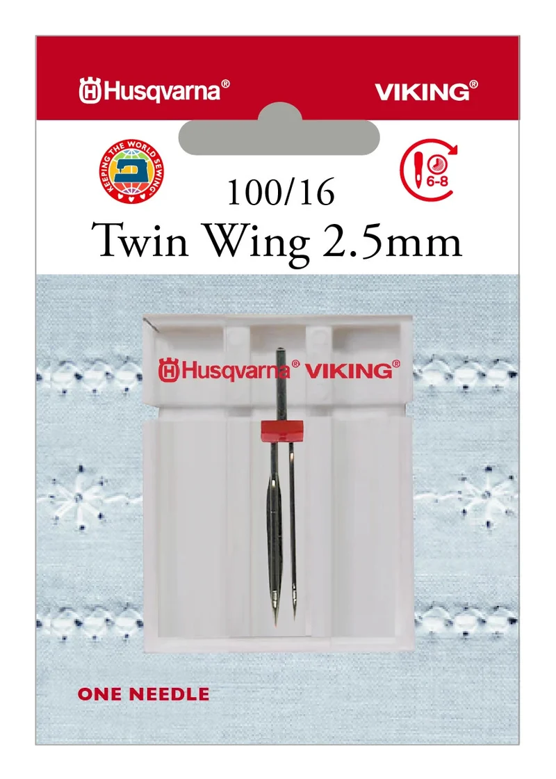 HUSQVARNA® VIKING® Twin Wing 2.5mm Needle Size 100/16