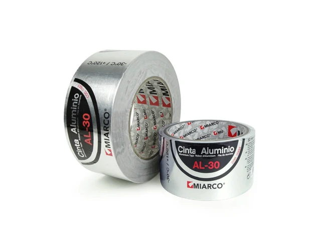 Cinta De Aluminio Miarco AL-30 Plata 50MMX50MT