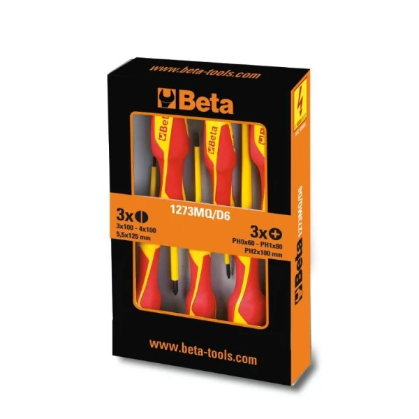 Juego de 6 destornilladores 1000V Beta 1273MQ/D6