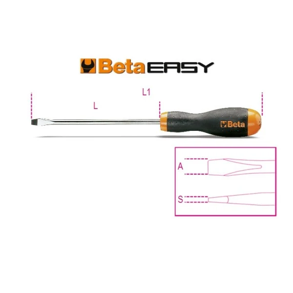 Destornillador Plano BETAEASY 1201 4,0X100