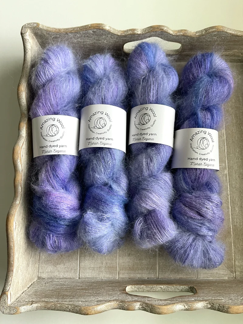 Elegancia de mohair: glicina