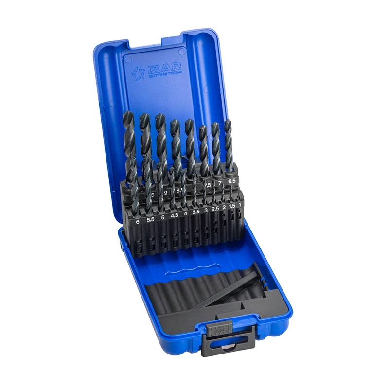 Estuche de 19 brocas HSS de Izar 1466 1-10x0.50mm