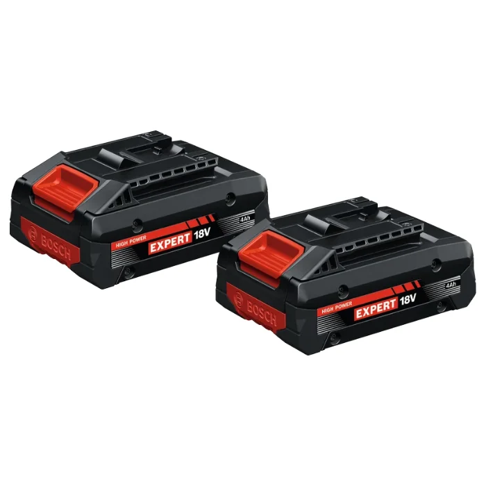Pack Baterías Bosch EXPERT 2x EXBA18V-40 18V 4.0Ah 2000W + GAL12V/18V-80