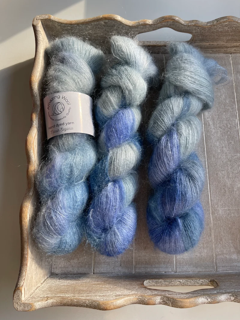 Elegancia de mohair: reflejo del cielo