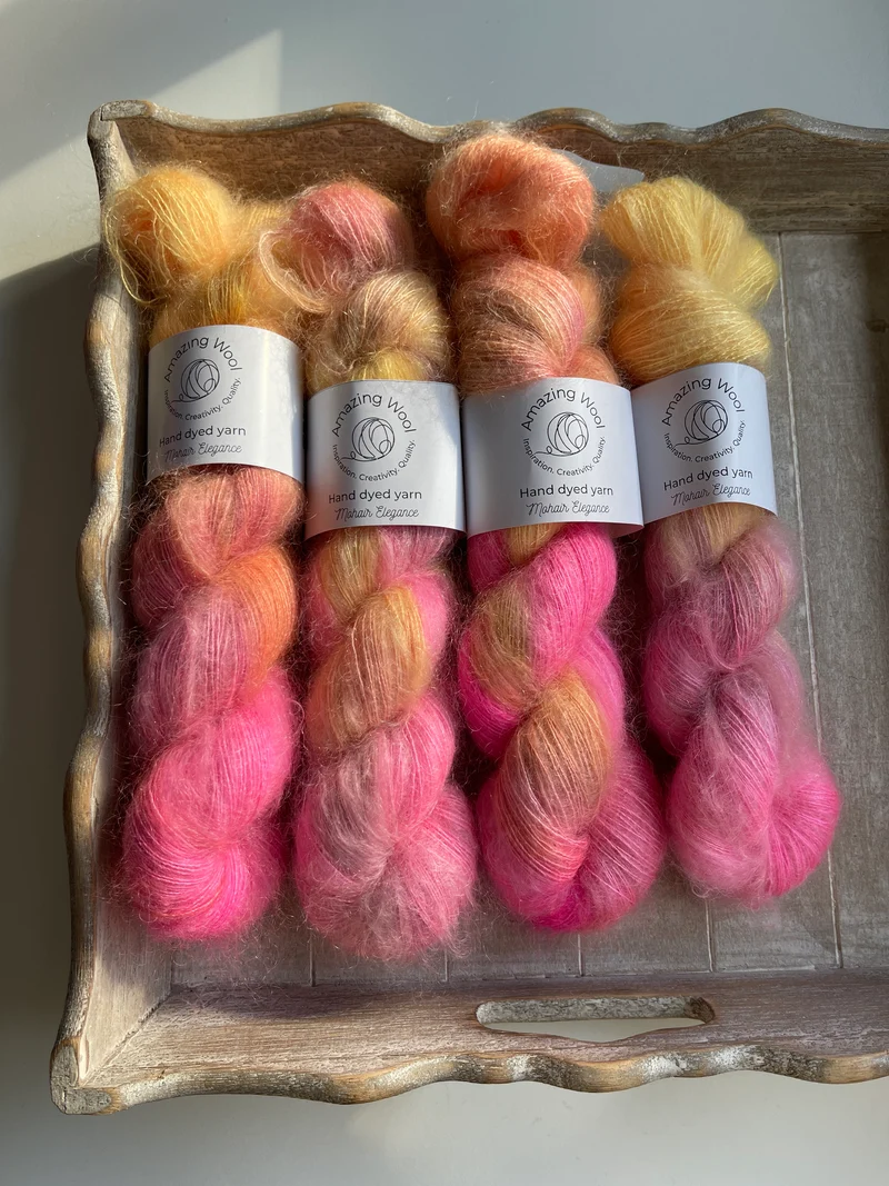 Elegancia de mohair: limonada rosa