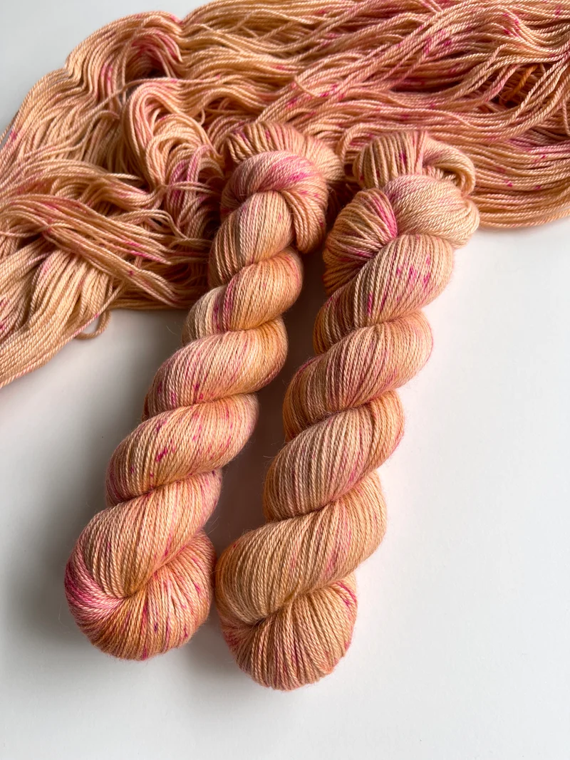 Seda de alpaca: Melocotón moteado