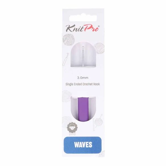 Aguja de crochet KnitPro Waves con agarre suave