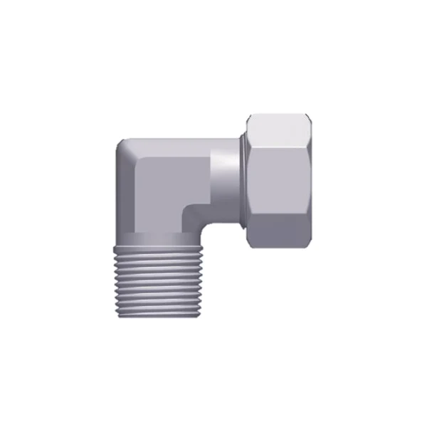 Codo macho con rosca BSP cónica DIN 2353 inox A-316