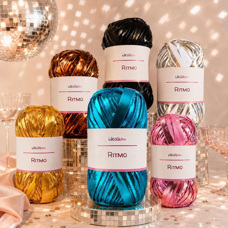Ritmo · Trapillo metálico brillante para bolsos de fiesta