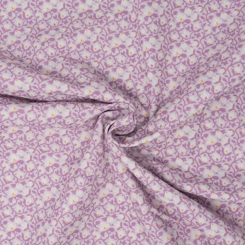 Roc-lon 100% Cotton, 108" Wide, Quilt Backing, Floral Purple Pattern, Cut by Yard