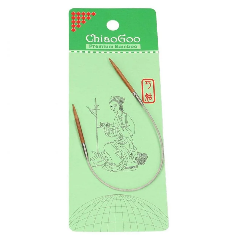 ChiaoGoo Agujas circulares de bambú de 40 cm