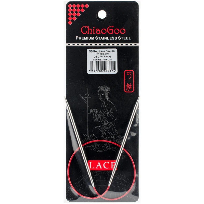 ChiaoGoo Agujas circulares de punto Red Lace de 100 cm
