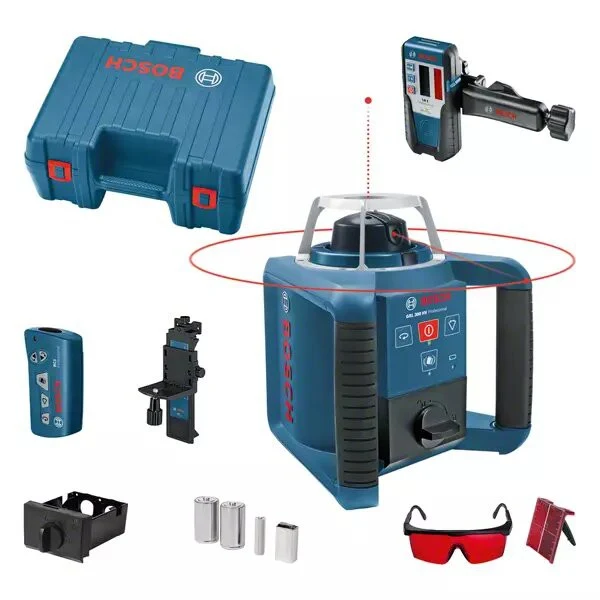 Set Medidor Láser Giratorio Bosch GRL 300 HV + Accesorios