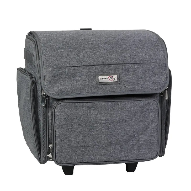 Deluxe Collapsible Rolling Craft Case, Heather