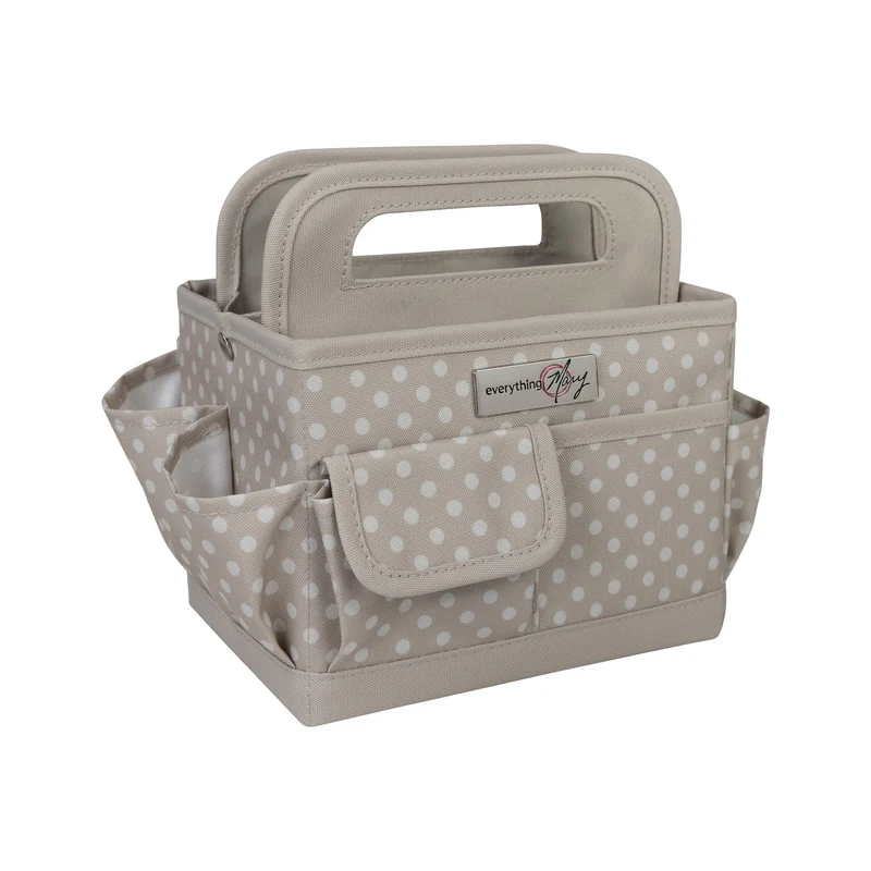Collapsible Desktop Craft Caddy, Tan Dot