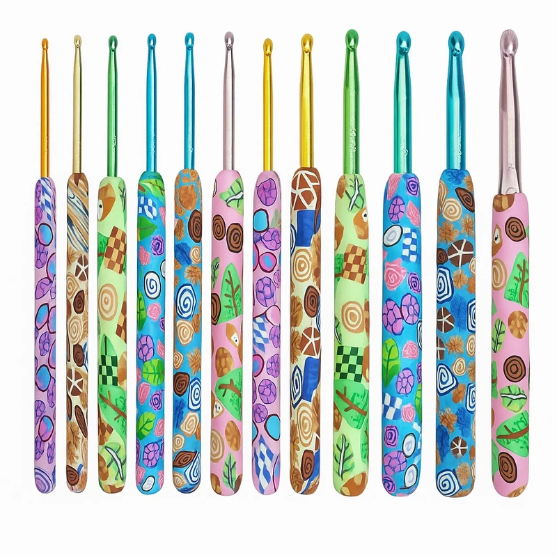 Set de 12 ganchillos de colores