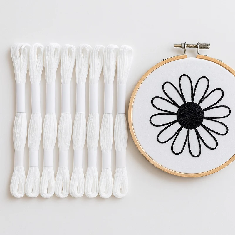 Hilo Mouliné – Pack 12 Madejas Blanco